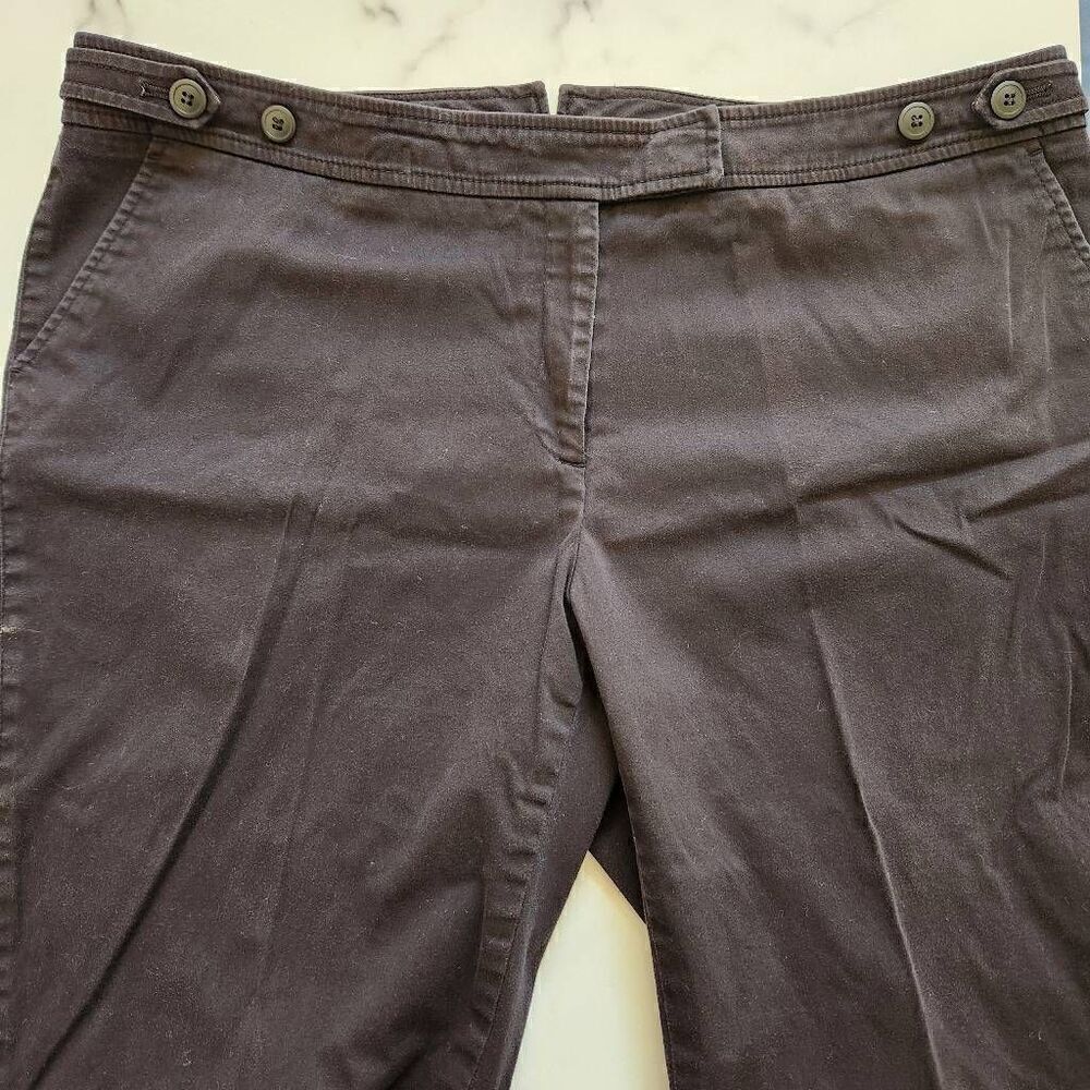 Apostrophe 18w womens plus size black slit hem pants 43" waist